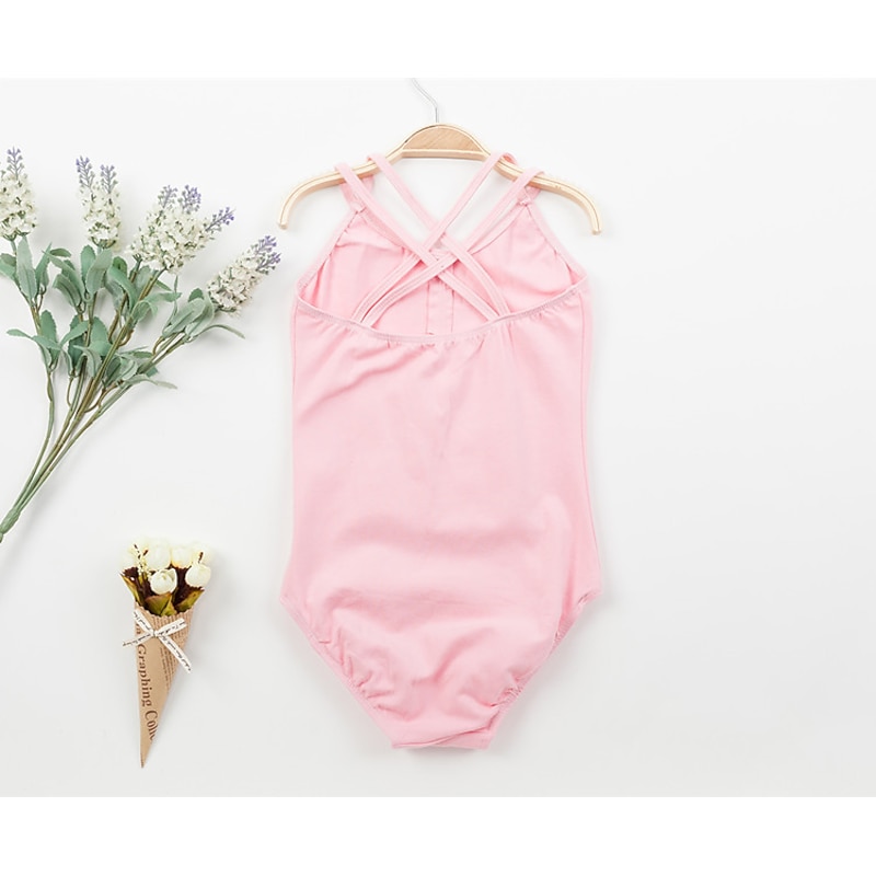 Kids' Dancewear Gymnastics Ballet Leotard / Onesie Pure Color Girls' Training Performance Sleeveless Polyester / Cotton4