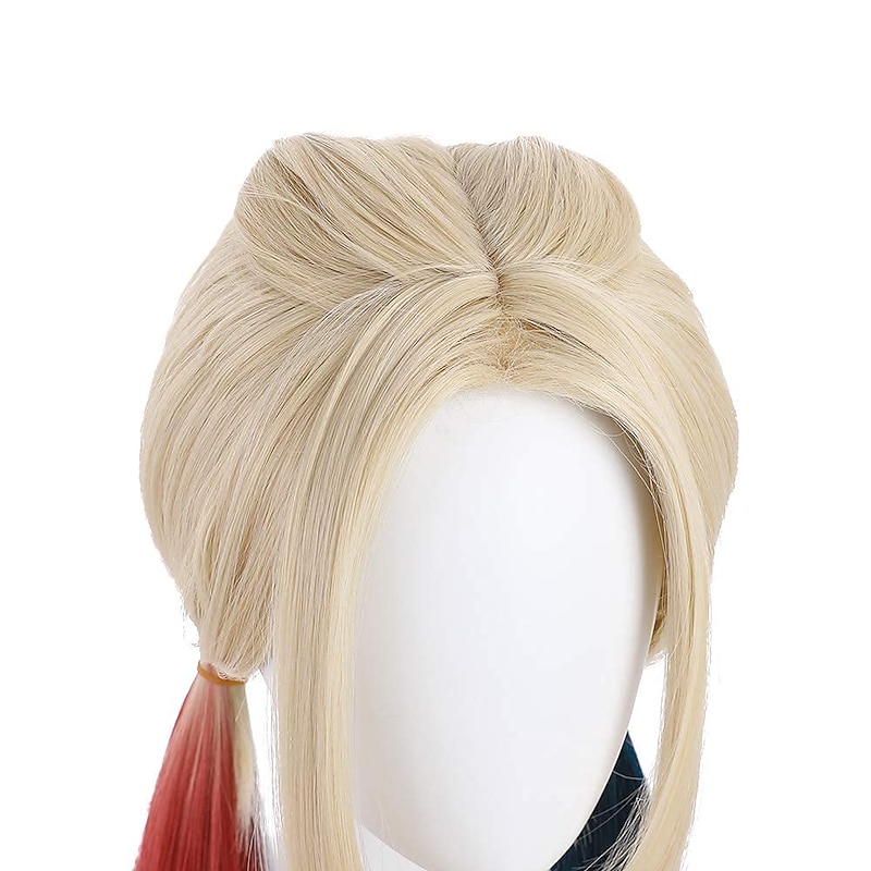 The Suicide Squad 2 Harley Quinn Cosplay  Wig Synthetic Hair Heat Resistant Role Play Hairs for  Christmas Carnival Party Halloween Wigs4