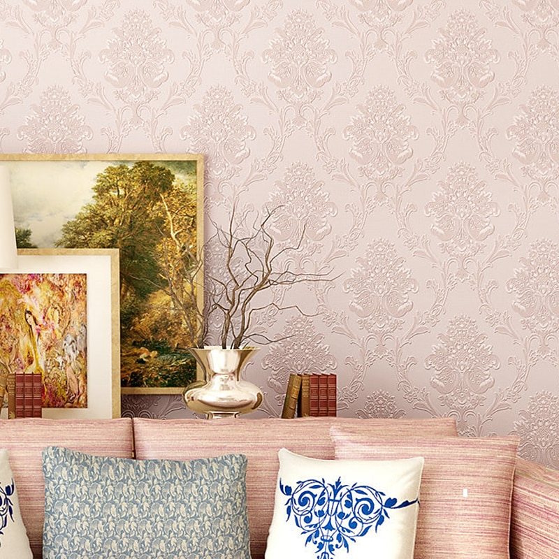 Wallpaper Wall Covering Sticker Film Peel And Stick Embossed Stripe 3d Three-dimensional Stripes Non Woven Home Deco 53x500CM/20.87''x196.854