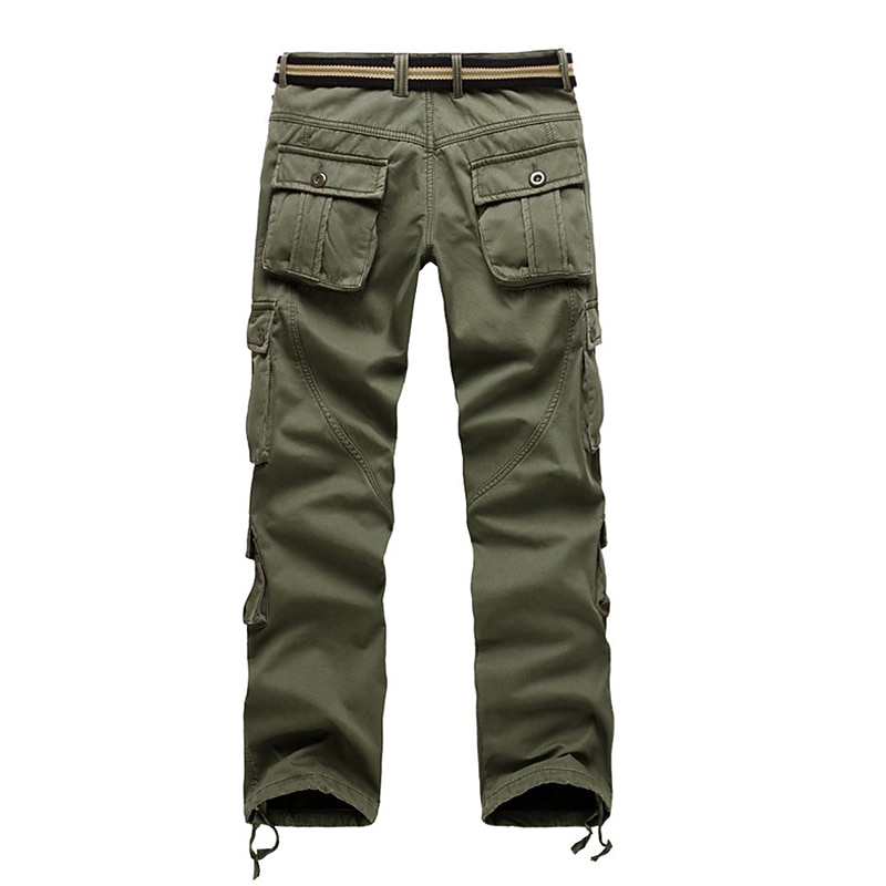 Men's Cargo Pants Fleece Lined Pants Winter Outdoor Loose Fit Thermal Warm Comfortable Bottoms Black Army Green Cotton Fishing Climbing Beach 28 29 30 31 323