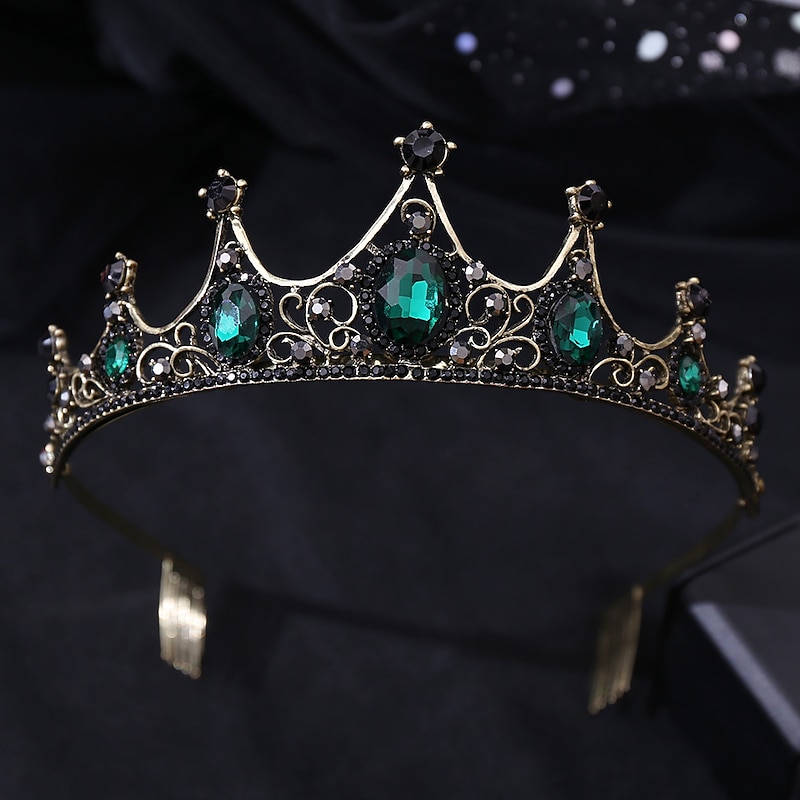 Jeweled Baroque Queen Crown - Rhinestone Platinum Jubilee  Crowns and Tiaras for Women, Costume Party Hair Accessories2