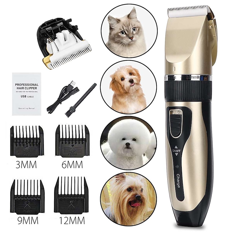 Professional Pet Cat Dog Hair Trimmer Animal Grooming Clippers Cat Cutter Pet Shaver USB Electric Clipper Hair Cutting Machine3