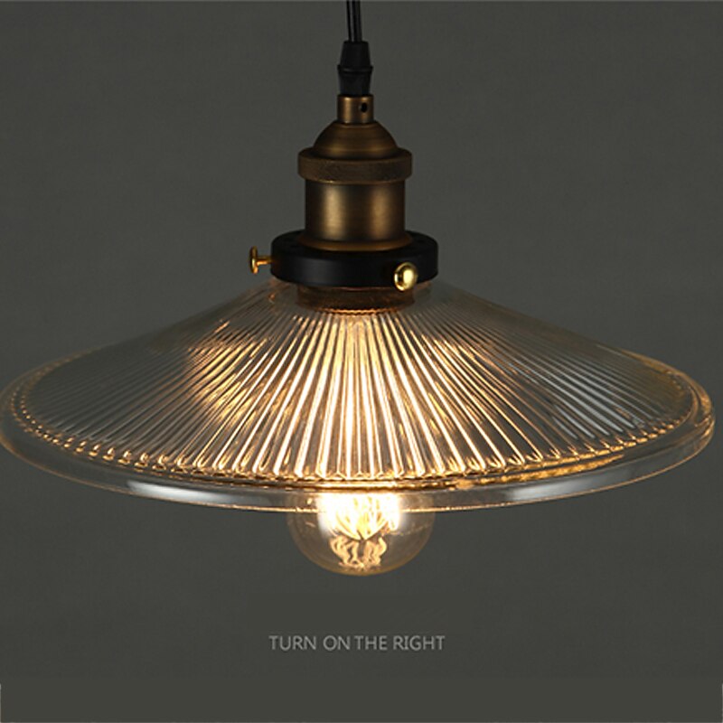 LED Pendant Lamp Glass Vintage Farmhouse E27 Light Vintage Ceiling Lamp Industrial Lamp Shade Lamp for Living Room, Living Room, Dining Room, Restaurant, Cafe 110-240V2