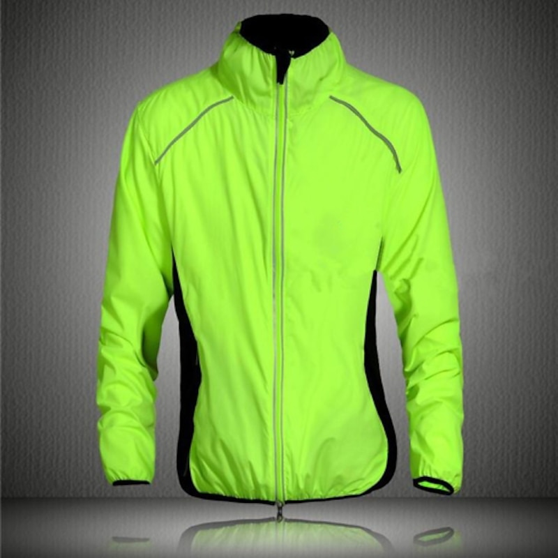 WEST BIKING® Men's Cycling Jacket Bike Jacket Windbreaker Ultraviolet Resistant Jacket Windproof Breathable Reflective Strips Sports Elastane Orange / Yellow / Green Mountain Bike MTB Road Bike3