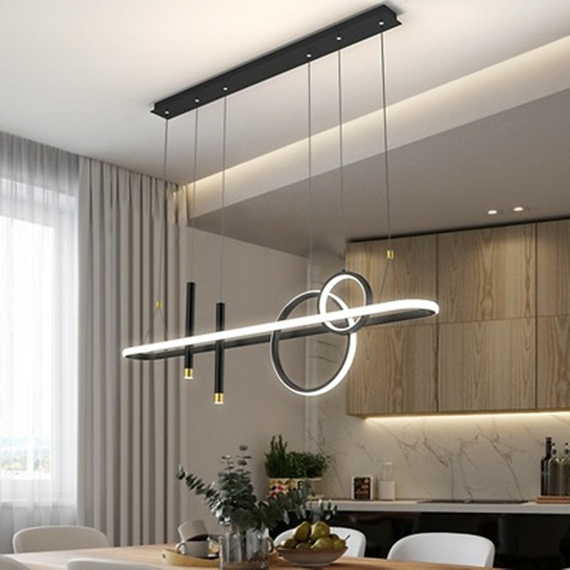 1-Light 108 cm LED Pendant Light Circle Design Single Design Metal Modern Style Stylish Painted Finishes Office Dining Room Living Room Lights 110-240V4
