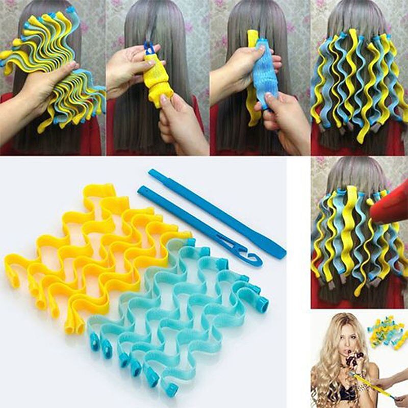 12PCS Magic Hair Curlers DIY Portable Hairstyle Rollers Sticks Durable Beauty Makeup Curling Hair Styling Tools2