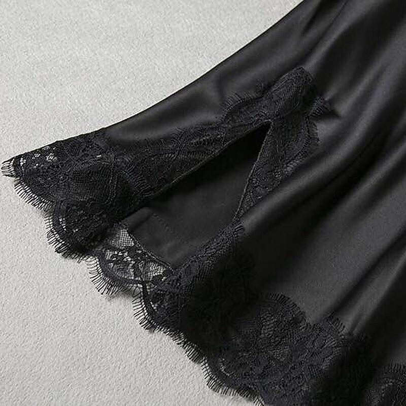 Women's Valentine Dress Sexy Pajamas Pjs Simple Casual Comfort Pure Color Home Party Valentine's Day Sleeveless V Wire Black White Navy Blue Summer Spring4