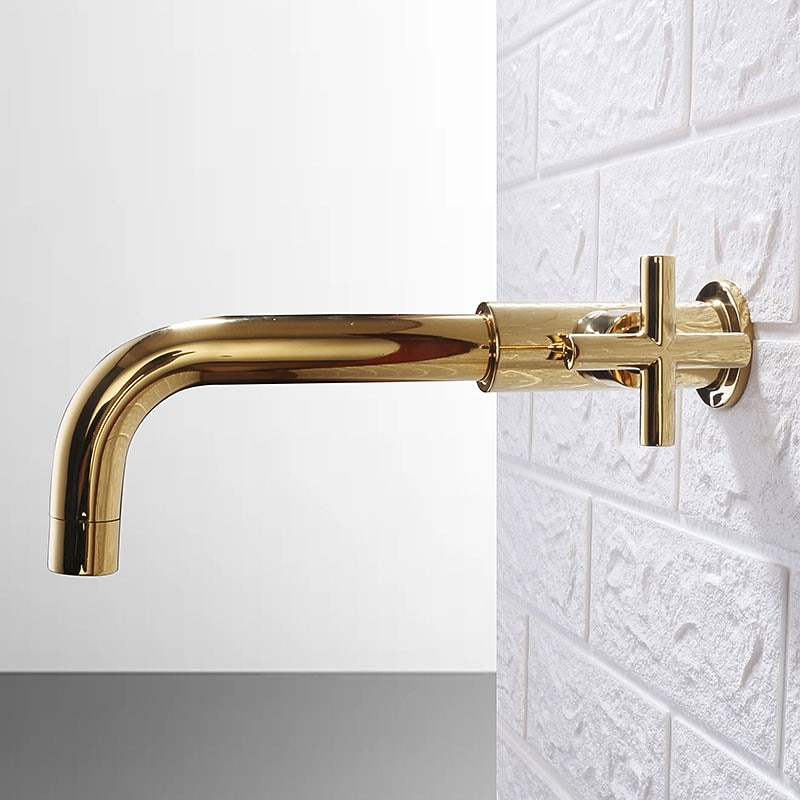 Bathroom Sink Faucet,Rotatable Wall Mount Industrial Style Single Handle One Hole Bath Taps with Cold Water Only4