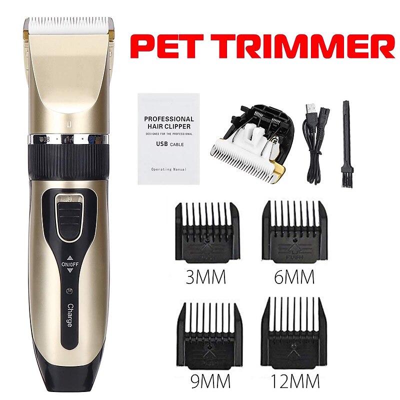 Professional Pet Cat Dog Hair Trimmer Animal Grooming Clippers Cat Cutter Pet Shaver USB Electric Clipper Hair Cutting Machine