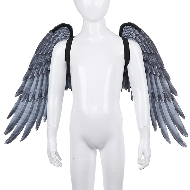 Halloween 3D Angel Wings Mardi Gras Theme Party Cosplay Wings For Kids Adult Big Black Wings Devil Costume3