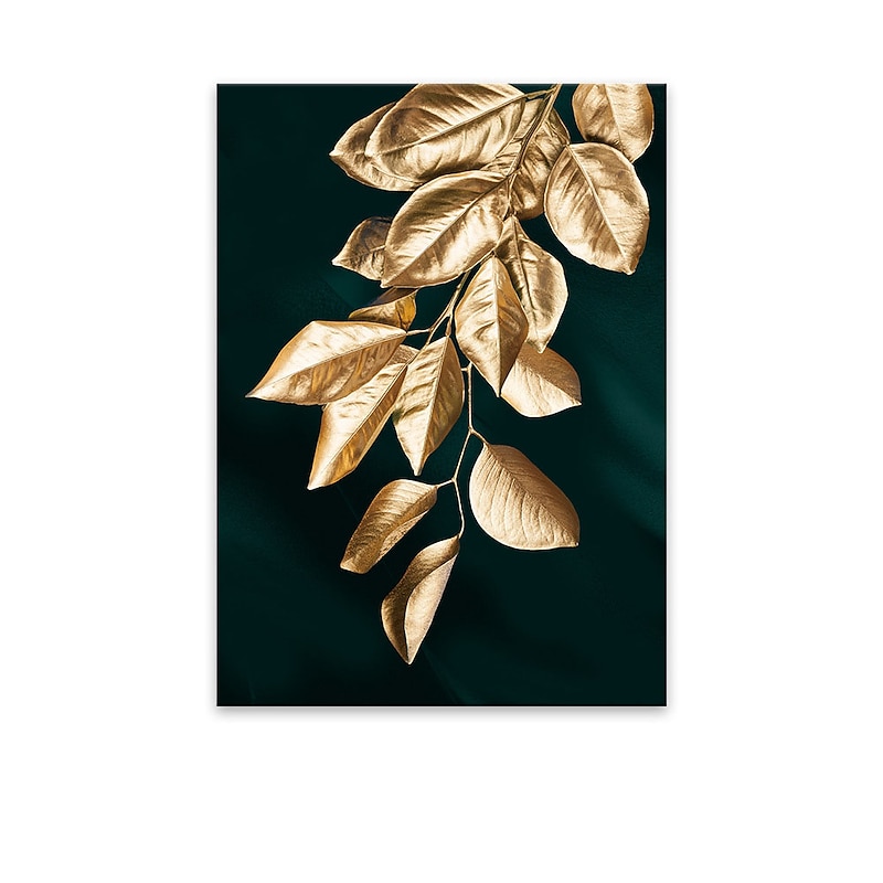 Wall Art Canvas Prints Painting Artwork Picture Floral Botanical Gold Home Decoration Dcor Rolled Canvas No Frame Unframed Unstretched4