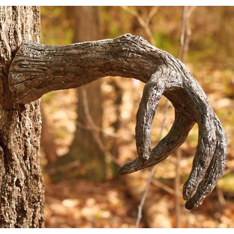 Halloween Stand Alone Bark Face Tree Monster Facial Makeup Facial Features Decorations Easter Creative Props4