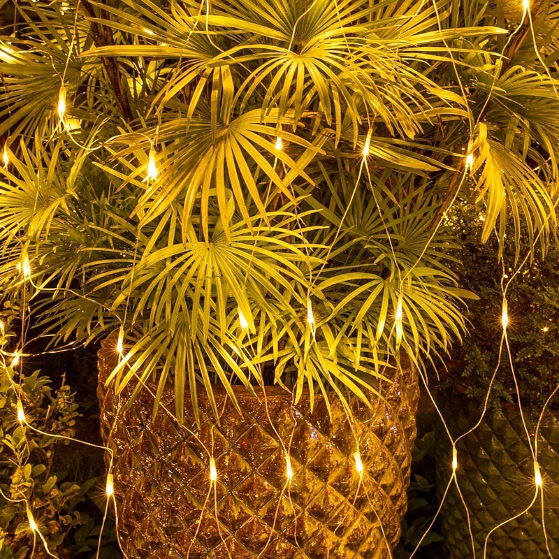 Christmas Net Lights Connectable 6M*4M  720 LED 8 Modes Low Voltage Mesh Fairy String Lights Net String Christmas Lights for Garden Bushes Wedding Xmas Tree Decorations3