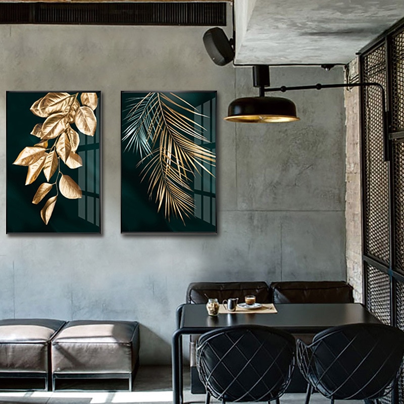 Wall Art Canvas Prints Painting Artwork Picture Floral Botanical Gold Home Decoration Dcor Rolled Canvas No Frame Unframed Unstretched2