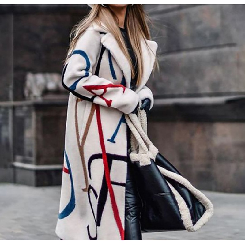 Women's Winter Coat Long Overcoat Pea Coat Single Breasted Hooded Trench Coat Oversized Pea Coat Fall Thermal Warm Windproof Casual Jacket Long Sleeve Khaki White / Daily2