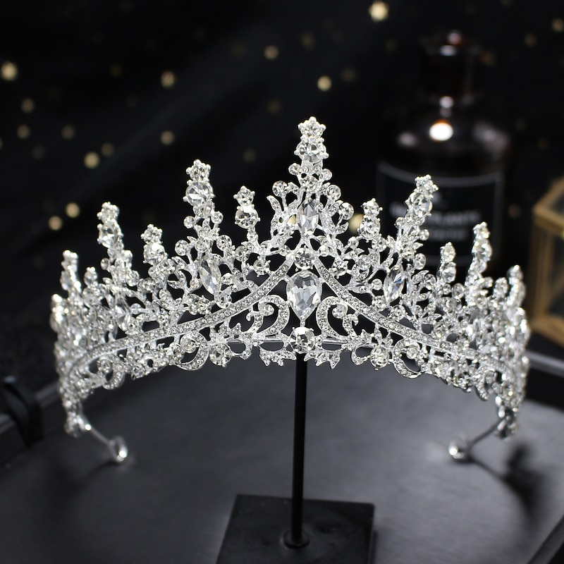 A036 Crown Bridal Headdress Hair Accessories Headdress Princess Birthday Crystal Queen Crown