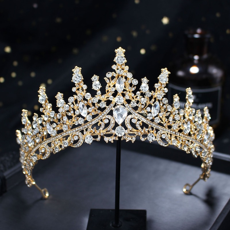 A036 Crown Bridal Headdress Hair Accessories Headdress Princess Birthday Crystal Queen Crown3