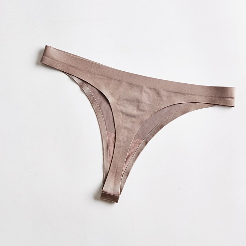 Women's Sexy Panties Basic Panties G-strings & Thongs Panties Brief Underwear 1 PC Underwear Fashion Sexy Comfort Basic Pure Color Nylon Low Waist Sexy Black Pink Fuchsia M L XL Home Outfits2