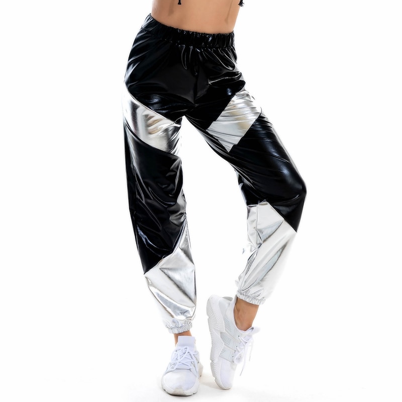 Streetwear 1980s Hip Hop Pants Masquerade Spicy Girls Color Block Women's Carnival Costume Carnival Masquerade Bachelorette Party Pride Parade Pride Month Pants3