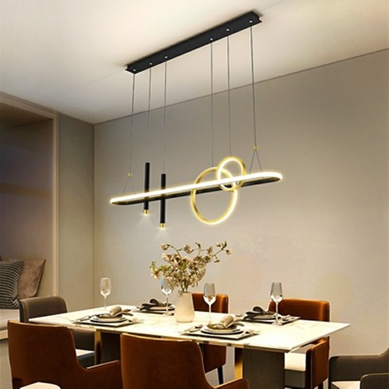 1-Light 108 cm LED Pendant Light Circle Design Single Design Metal Modern Style Stylish Painted Finishes Office Dining Room Living Room Lights 110-240V2