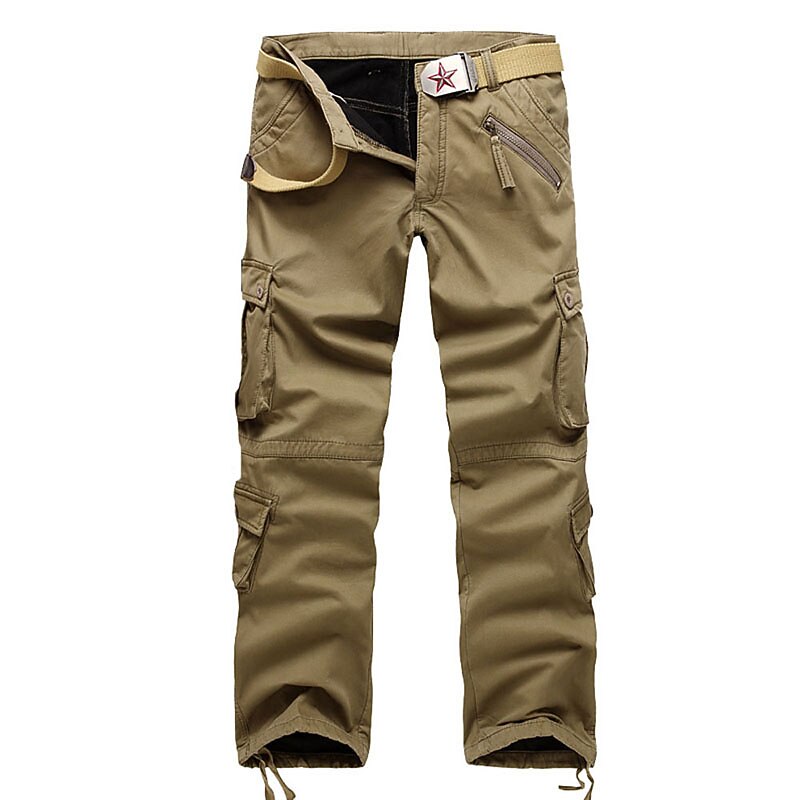 Men's Cargo Pants Fleece Lined Pants Winter Outdoor Loose Fit Thermal Warm Comfortable Bottoms Black Army Green Cotton Fishing Climbing Beach 28 29 30 31 324