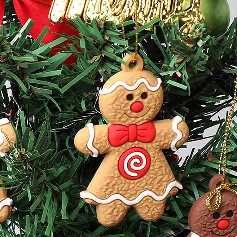 12Pcs Gingerbread Man Christmas Tree Hanging Pendant Xmas Tree Decor Ornament 2025 Newest Cute Funny Kid Gift Christmas Pendant4