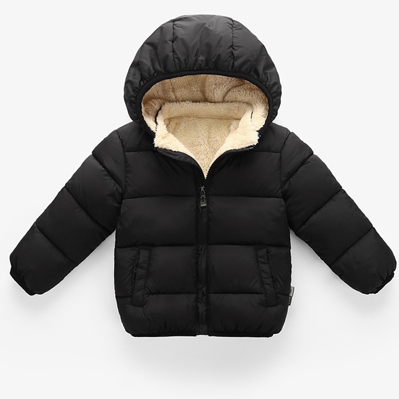 Unisex 3D Plain Coat Down Coat Puffer Jacket Long Sleeve Fall Winter Active Cool Kids 3-10 Years Regular Fit2