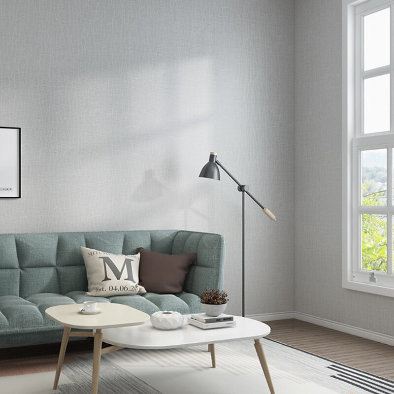 Wallpaper Wall Covering Sticker Film Modern Water Ripple Solid Color Vertical Stripes Non Woven Home Decor 53*1000cm Living Room Bedroom Room4