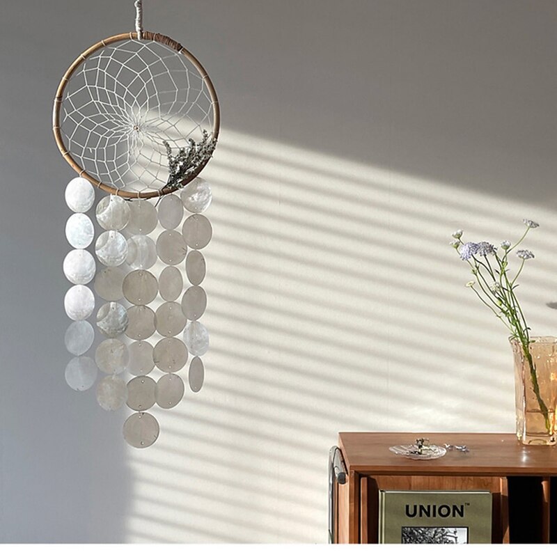 Boho Dream Catcher Handmade Gift Wall Hanging Decor Art Ornament Crafts Circle Feather For Kids Bedroom Wedding Festival3