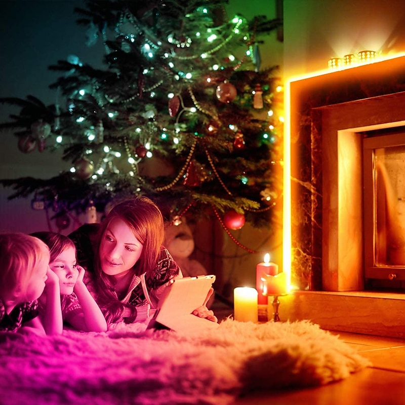 5M 10M 15M 20M LED Strip Lights RGB Waterproof Music Sync LED 2835 SMD Color Changing 24 Keys Remote Bluetooth Controller for Bedroom Home TV BackLight3