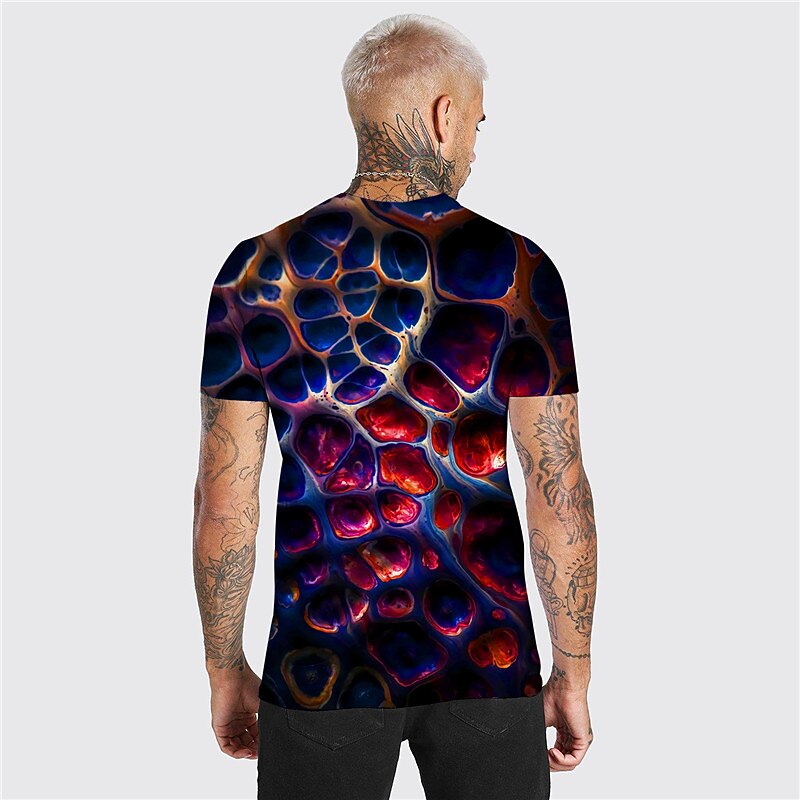 Men's Unisex Graphic Prints Crack T Shirt Short Sleeve T shirt 3D Print Crew Neck Shirt Designer Casual Big and Tall Daily Holiday Blue Summer Clothing Apparel S M L XL XXL 3XL2