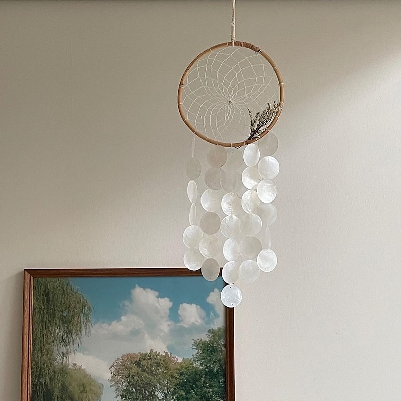 Boho Dream Catcher Handmade Gift Wall Hanging Decor Art Ornament Crafts Circle Feather For Kids Bedroom Wedding Festival4