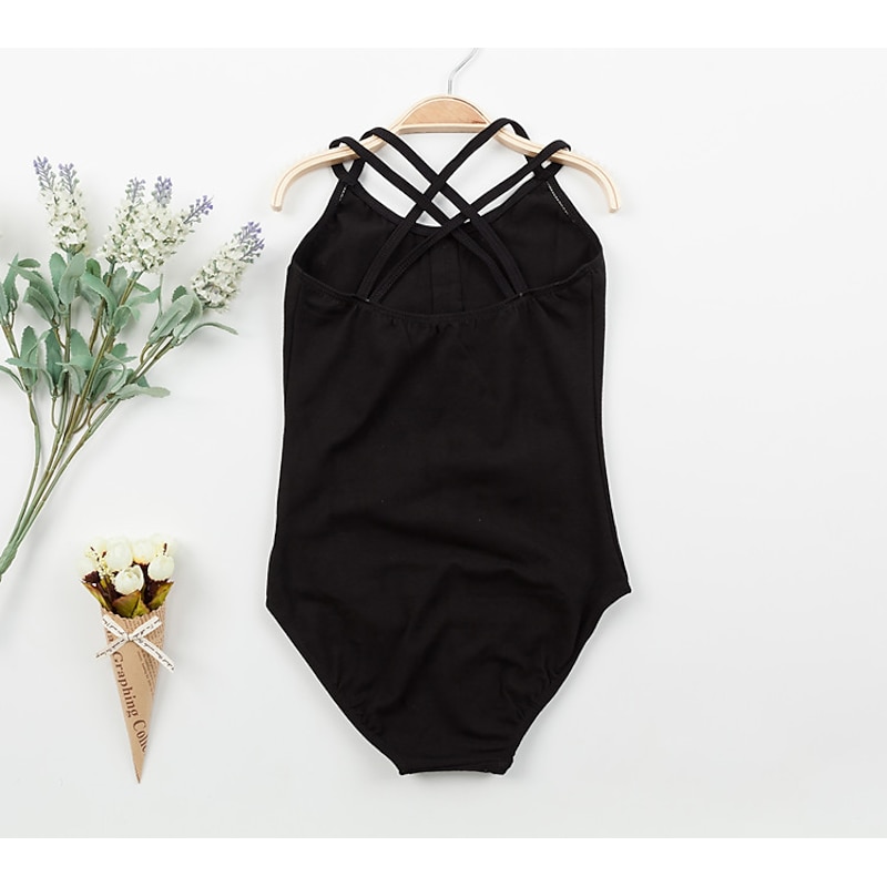 Kids' Dancewear Gymnastics Ballet Leotard / Onesie Pure Color Girls' Training Performance Sleeveless Polyester / Cotton2