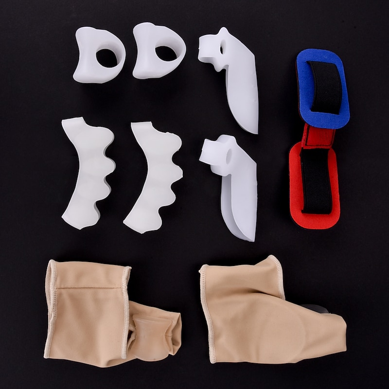 9 Piecse Soft Silicone Gel Toe Separator Hallux Valgus Bunion Spacers 0verlapping Toes Corrector Bunion Corrector Orthotics Pain Relief Foot Care2