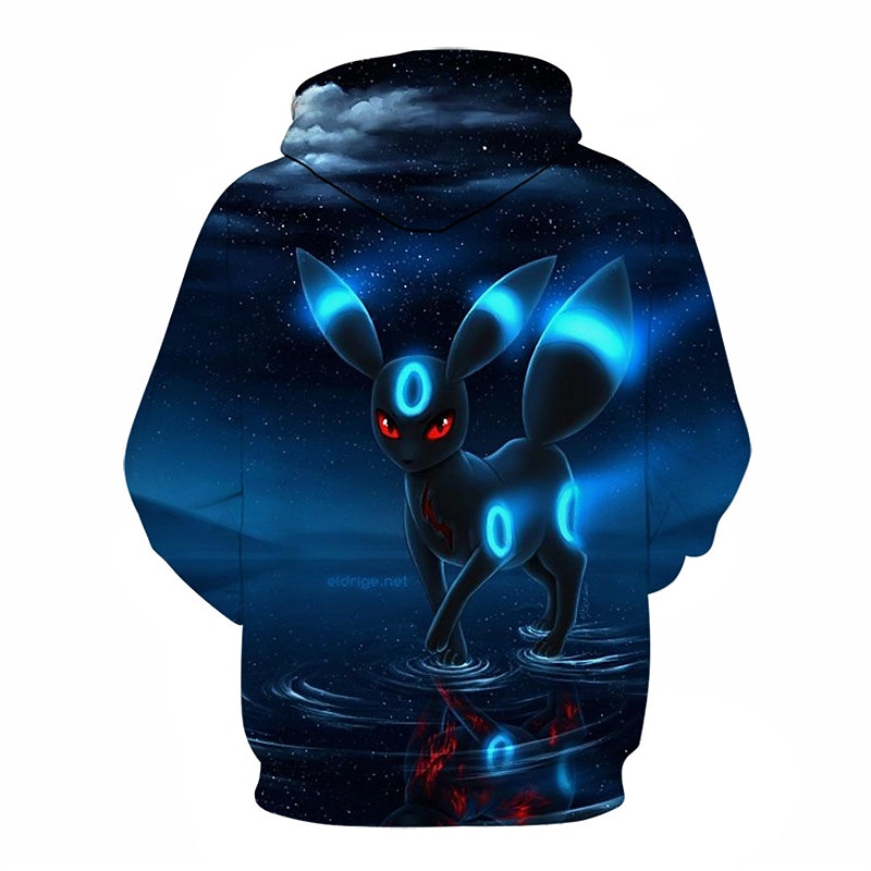 Men's Graphic Fox Hoodie Hoodies Sweatshirt Streetwear Casual Long Sleeve Hooded Casual Daily Royal Blue Blue Print Spring &  Fall Designer4