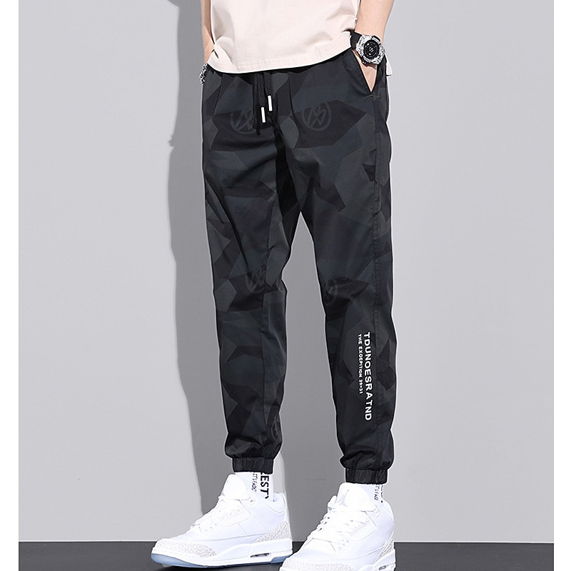 Men's Cargo Pants Cargo Trousers Joggers Trousers Elastic Waist Classic Multi Pocket Camouflage Comfort Outdoor Full Length Casual Daily Streetwear Stylish ArmyGreen Gray Micro-elastic4