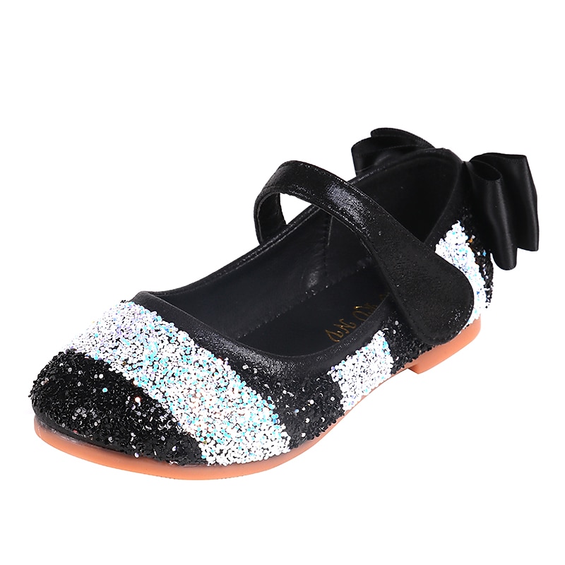 Girls' Flats Mary Jane Glitters PU Sequined Jeweled Toddler Little Kids(4-7ys) Big Kids(7years +) Pink Black2