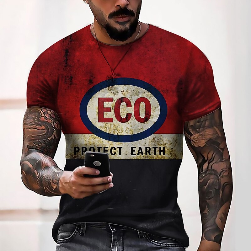 Men's Premium Garage Shop T shirt Tee Retro Shirts Short Sleeve T shirt 3D Print Crew Neck Shirt Vintage Designer Sportswear Casual Daily Summer Clothing Apparel3