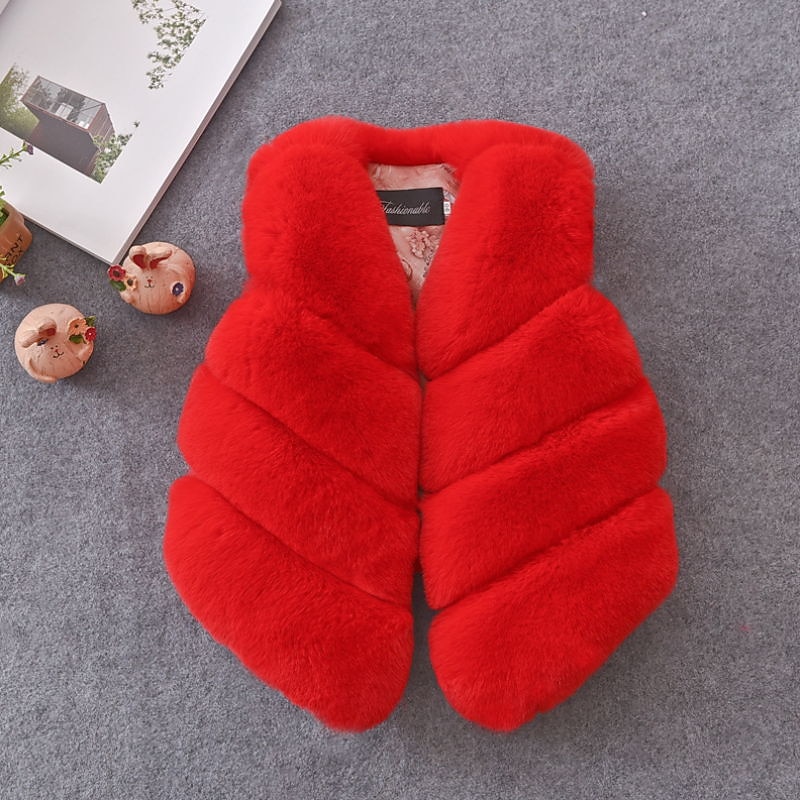 Girls' 3D Plain Vest Sleeveless Winter Active Cute Kids 2-8 Years Regular Fit2