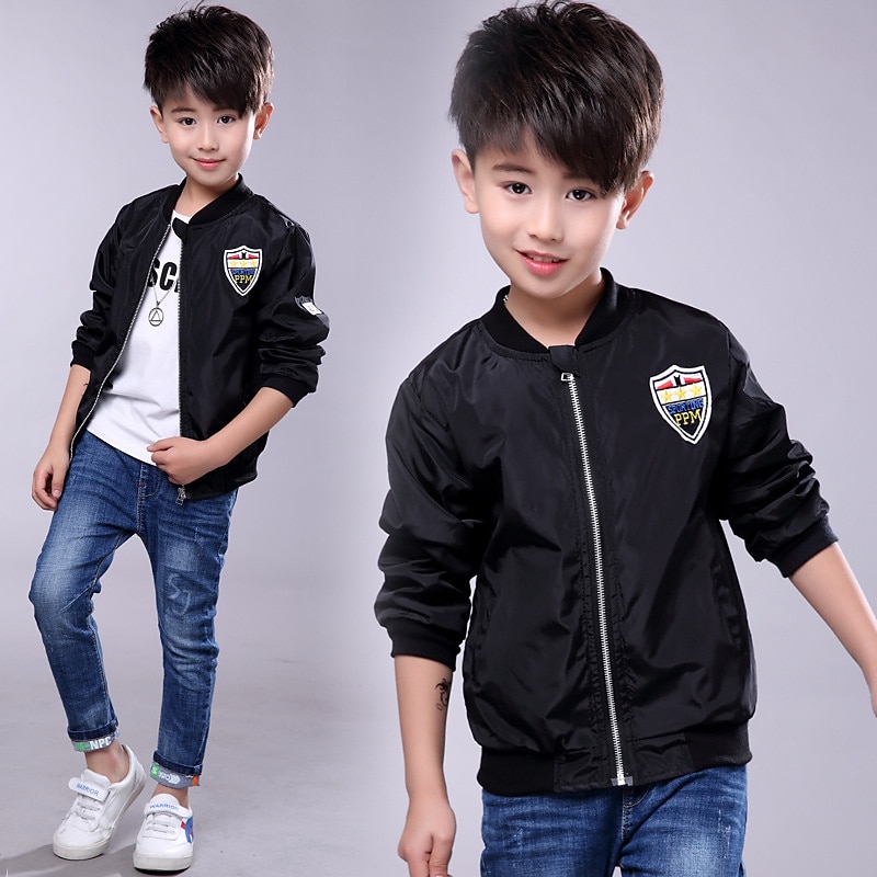 Dimusi Spring Jackets For Boy Coat Army Green Bomber Boy'S Windbreaker Autumn Patchwork Kids Children2