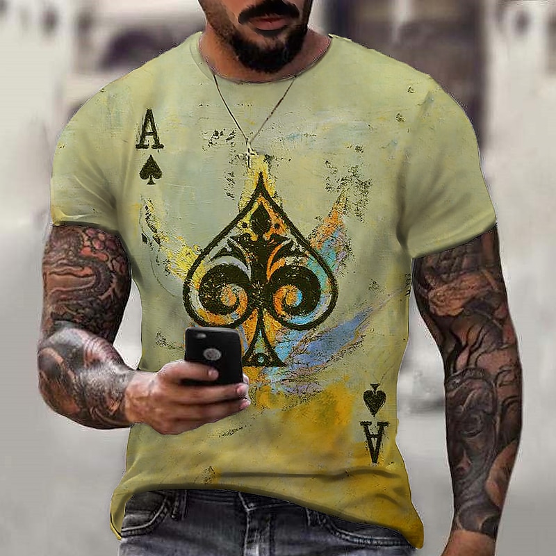 Men's Plus Size Shirt Big and Tall Graphic Round Neck Print Short Sleeve Summer Designer Casual Big and Tall Daily Holiday Tops4