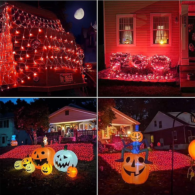 6x4m Net String Lights 880 LEDs Fishing Net String Lights Warm White Cold White Multi Color Waterproof Party Christmas Tree Wedding Patio Home Décor Interior Decorating3