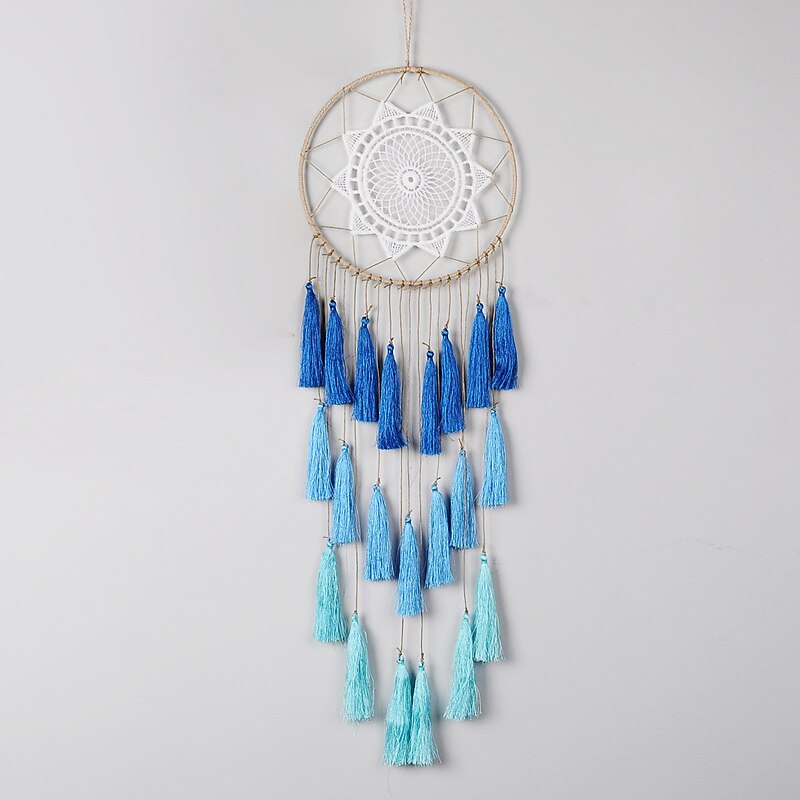 Bohemian tassel dream catcher large circle lace Home Decoration pendant friend gift3