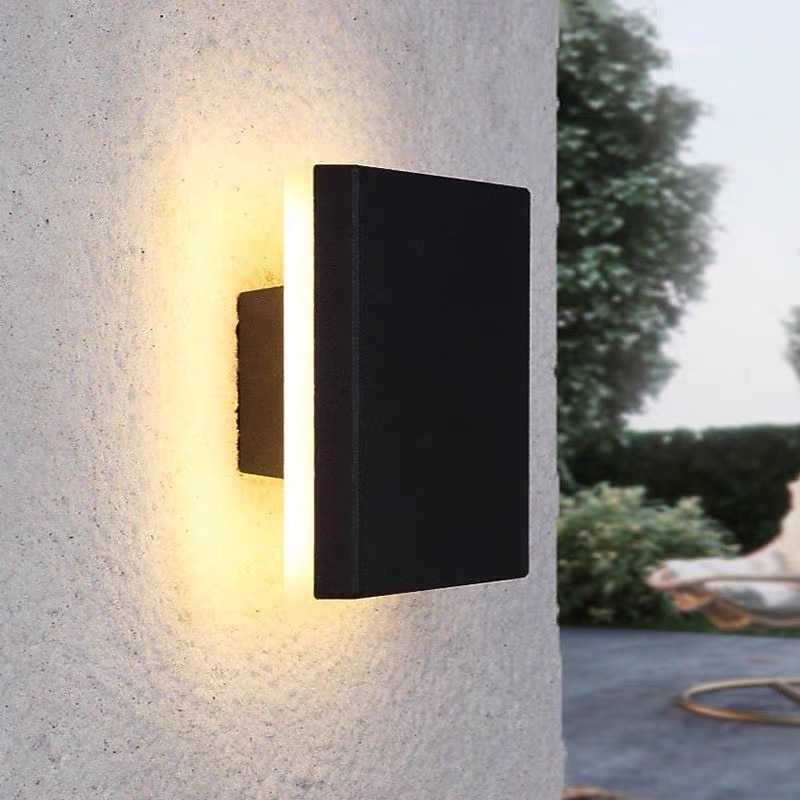 1-Light 15cm LED Waterproof Wall Light Rectangular Design Outdoor Wall Lights Modern Bedroom Outdoor Iron Wall Light 110-120v 220-240V2