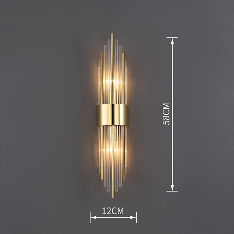 58cm Indoor Wall Light LED Light Luxury Crystal Design Postmodern Nordic Style  Wall Lights Living Room Shops / Cafes Crystal Wall Light 220-240V4