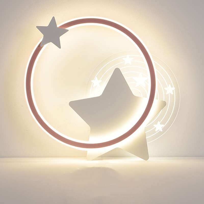 Round Star Ceiling Light Children's Room Lamp LED Bedroom Ceiling Lamp Nordic Living Room Lamp3