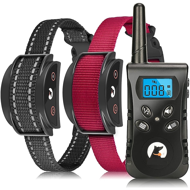 No Shock Pet Dog Training Collar No Prongs Waterproof Humane Sound Vibration Collar Rechargeable Up to 1600Ft Remote Range