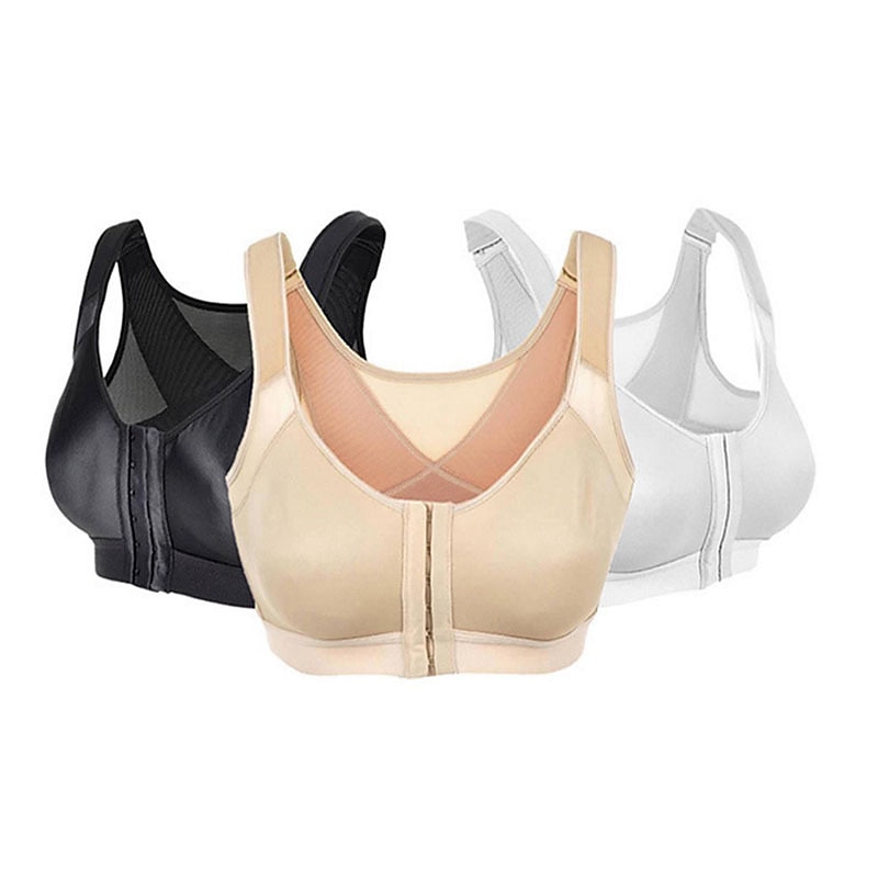 Front Closure Full Coverage Back Support Posture Corrector Bras for Women Home Outfits4