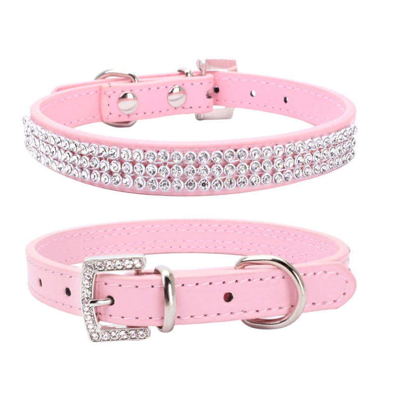 Dog Cat Collar Reflective Band Reflective Cute and Cuddly Durable Cute Outdoor Walking Plaid Rhinestone Husky Labrador Alaskan Malamute 1PC4