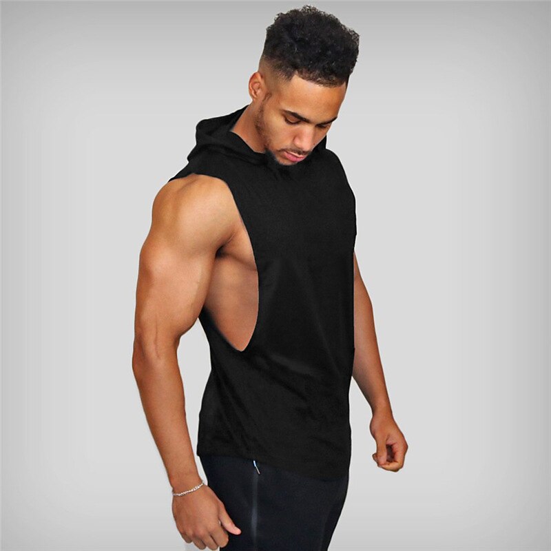 Men's Running Tank Top Workout Tank Cut Out Sleeveless Vest / Gilet Casual Athleisure Breathable Soft Quick Dry Fitness Gym Workout Running Sportswear Activewear Black White Red2